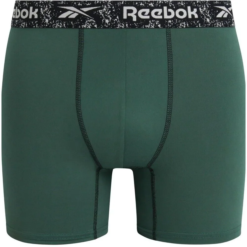 Reebok Tech Series Performance Boxer Briefs Long Leg 3 Pack Men's‎ Size Med New